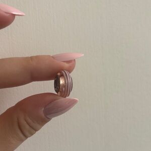 Pandora glass Murano pink ribbon bead charm